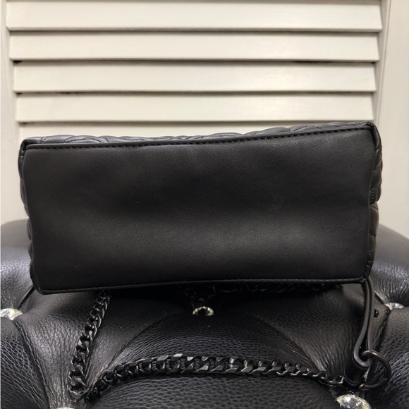 Blackcraft Cult Charlotte Quilted Black Shoulder/Crossbody Bag Webbed Design - Picture 7 of 7